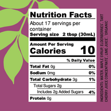 Load image into Gallery viewer, Cheeky Tart Cherry Elderberry Syrup